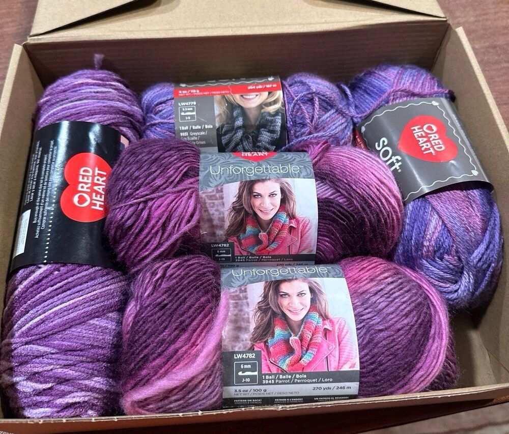 Red Heart Yarn Lot